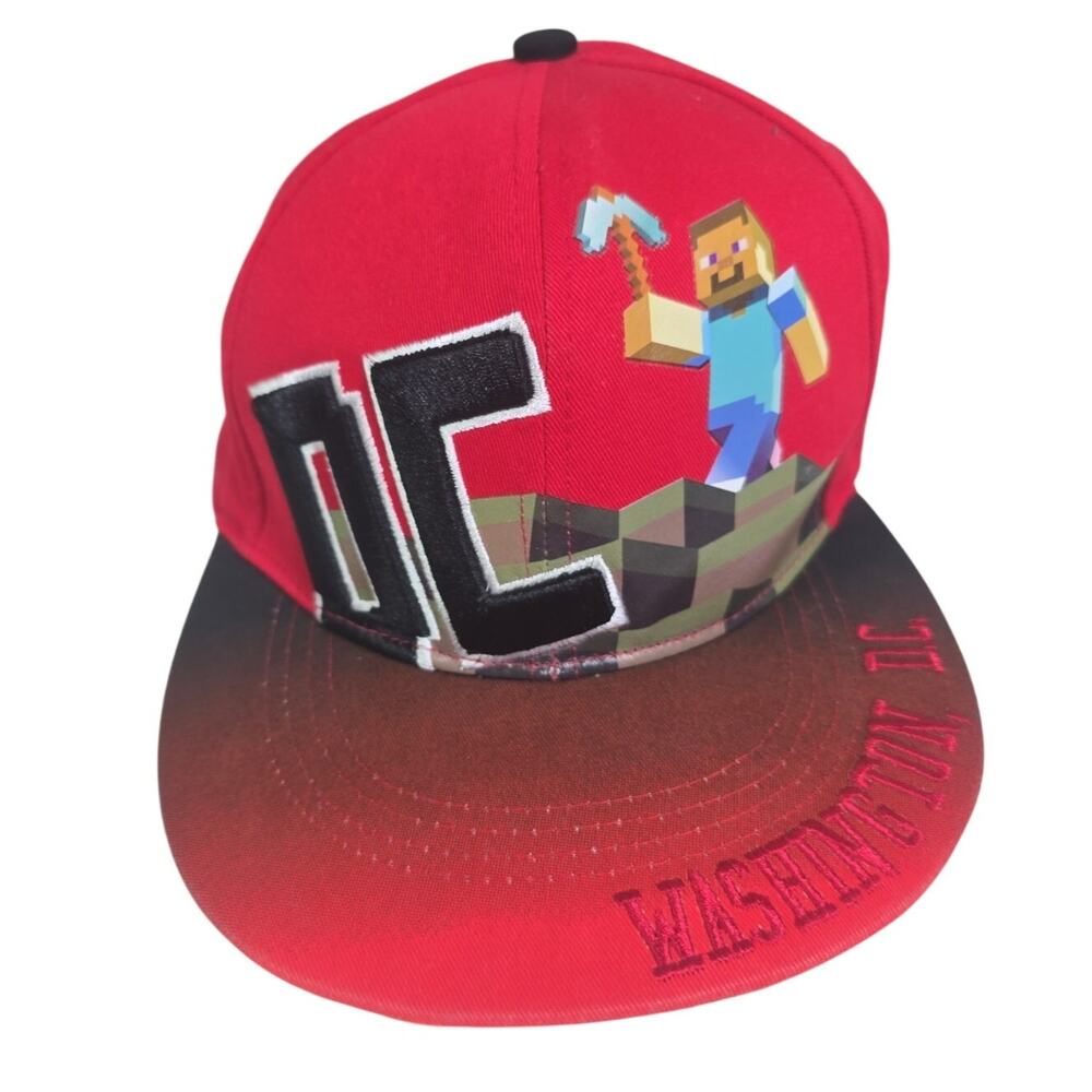 Minecraft Baseball Cap Hat City Hunter Washington DC Red Black One Size